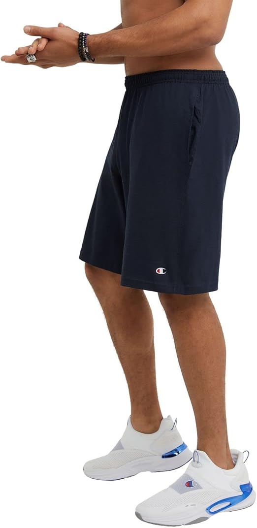 Champion Mens Jersey Knit Lounge Shorts Lightweight Casual Weekend Fit