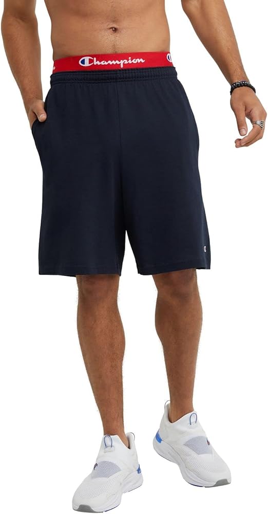 Champion Mens Jersey Knit Lounge Shorts Lightweight Casual Weekend Fit