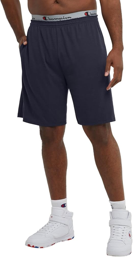Champion Mens Jersey Knit Lounge Shorts Lightweight Casual Weekend Fit
