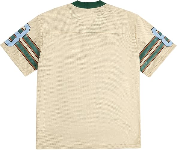 SOLY HUX Mens Y2K Graphic Tee Oversized V Neck Jersey Baggy Summer Shirt