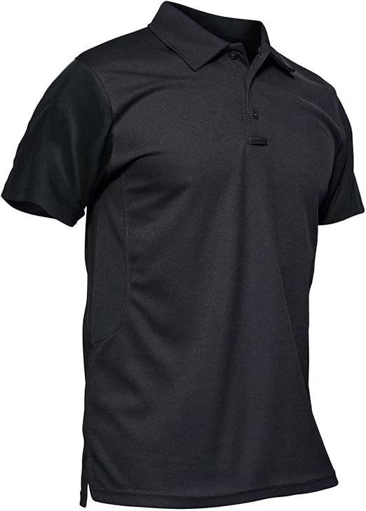MAGCOMSEN Mens Tactical Polo Shirt Performance Quick Dry Golf Pique Tee