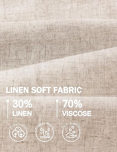COOFANDY Mens Summer Beach Shorts Linen Casual Drawstring Loose Fit Pocket